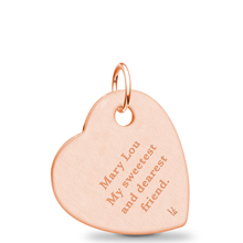 14k Rose Gold Offset Heart Pendant