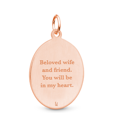 14k Rose Gold Oval Pendant