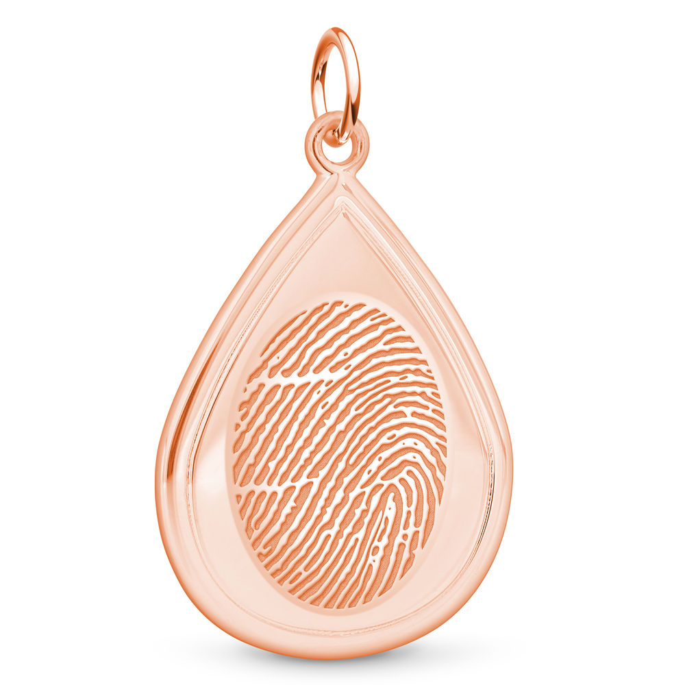 14k Rose Gold Tear Drop Pendant – LegacyTouch - Main Image