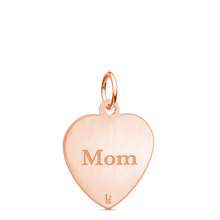 14k Rose Gold Fingerprint Jewelry Vertical Heart Charm