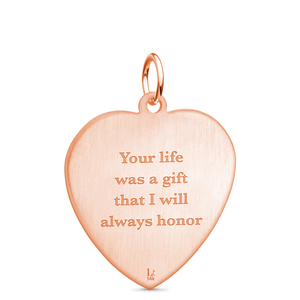 14k Rose Gold Heart Pendant