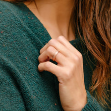 14k Rose Gold 4mm Half Round Fingerprint Ring