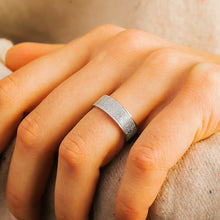 Sterling Silver 6mm Flat Fingerprint Ring