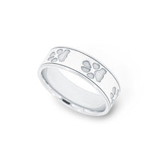 Sterling Silver 6mm Flat Fingerprint Ring