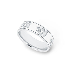 Sterling Silver 6mm Flat Fingerprint Ring