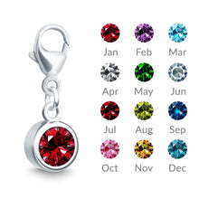 Sterling Silver Birthstone Charm For Bracelet