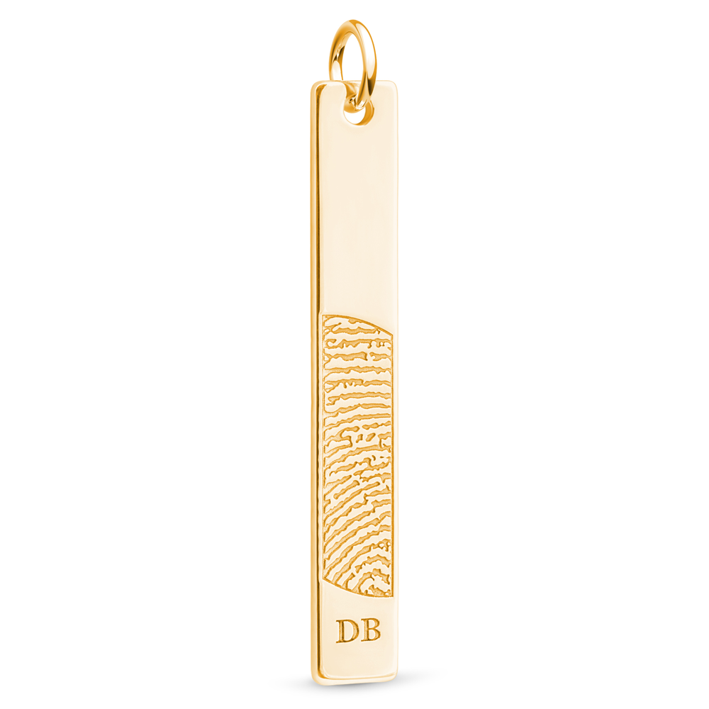 14k Yellow Gold Vertical Bar Pendant