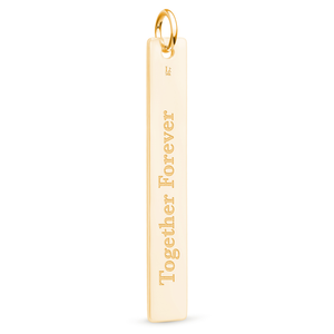 14k Yellow Gold Vertical Bar Pendant