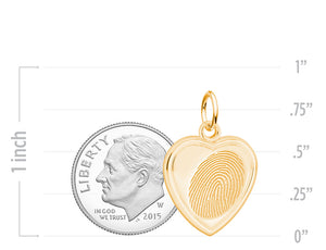 14k Yellow Gold Heart Charm