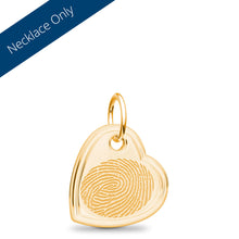 14k Yellow Gold Offset Heart Charm