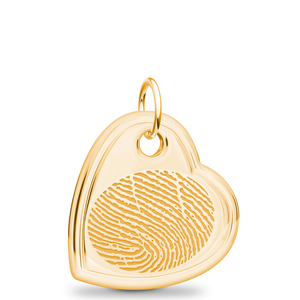 14k Yellow Gold Offset Heart Pendant