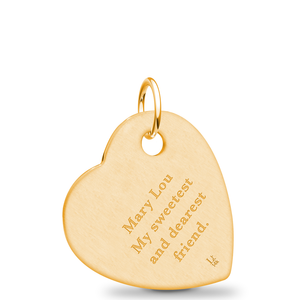 14k Yellow Gold Offset Heart Pendant