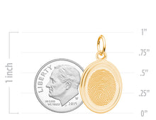 14k Yellow Gold Oval Charm
