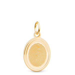 14k Yellow Gold Oval Charm