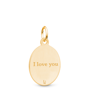 14k Yellow Gold Oval Charm