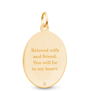 14k Yellow Gold Oval Pendant