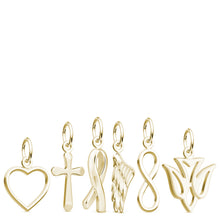 14k Yellow Gold Symbolic Charm For Necklace