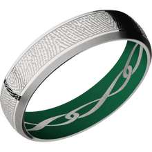 Stainless Steel + Polish , Bead Finish + Green