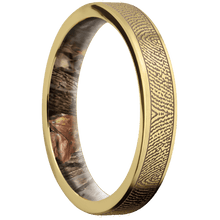 10K Yellow Gold + Satin Finish + King's Woodland