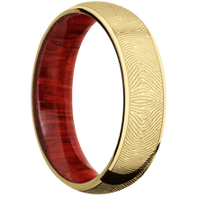 10K Yellow Gold + Polish Finish + Padauk