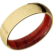 14K Yellow Gold + Polish Finish + Padauk