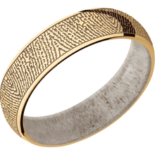 14K Yellow Gold + Polish Finish + Antler