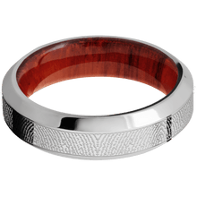 14K White Gold + Polish , Polish Finish + Padauk