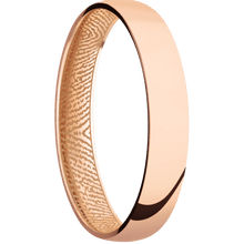 10K Rose Gold + Polish Finish