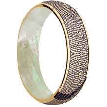 14K Yellow Gold + Polish Finish + Freshwater Mother of Pearl