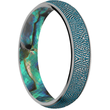 Palladium Silver + Sand Finish + Abalone