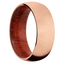 14K Rose Gold + Anglestone Finish + Padauk