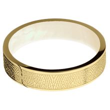 10K Yellow Gold + Polish Finish + Freshwater Mother of Pearl