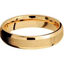 14K Yellow Gold + Sand , Polish Finish