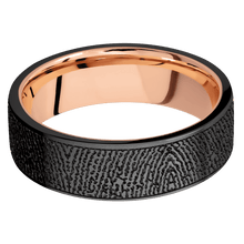 Zirconium + Bead Finish + 10K Rose Gold