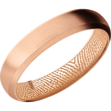 10K Rose Gold + Satin , Satin Finish