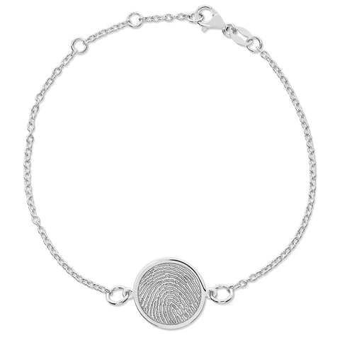 Sterling Silver Disc Charm Bracelet