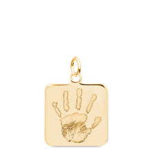14k Yellow Gold Square Charm
