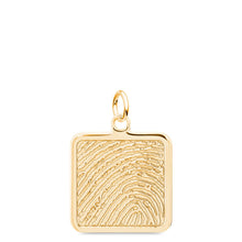 14k Yellow Gold Square Charm