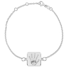 Sterling Silver Square Charm Bracelet