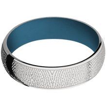 10K White Gold + Polish Finish + Royal Blue