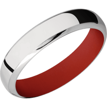 10K White Gold + Polish , Polish Finish + Red Apple