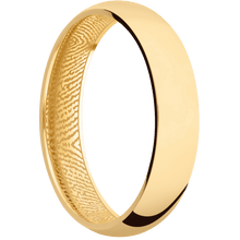 14K Yellow Gold + Polish Finish