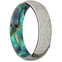 Palladium Silver + Polish Finish + Abalone