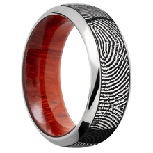 10K White Gold + Polish , Polish Finish + Padauk
