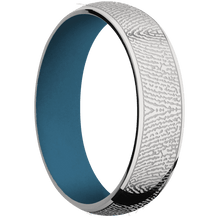 10K White Gold + Polish Finish + Royal Blue