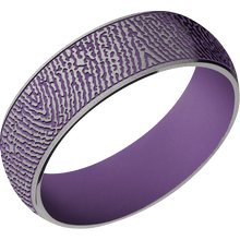 14K White Gold + Sand Finish + Wild Purple