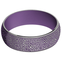 14K White Gold + Sand Finish + Wild Purple