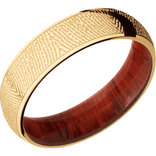 14K Yellow Gold + Polish Finish + Padauk