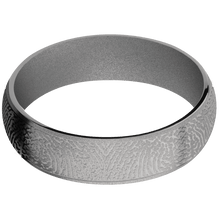 10K White Gold + Sand Finish + Crushed Silver