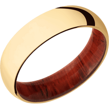 10K Yellow Gold + Polish Finish + Padauk
